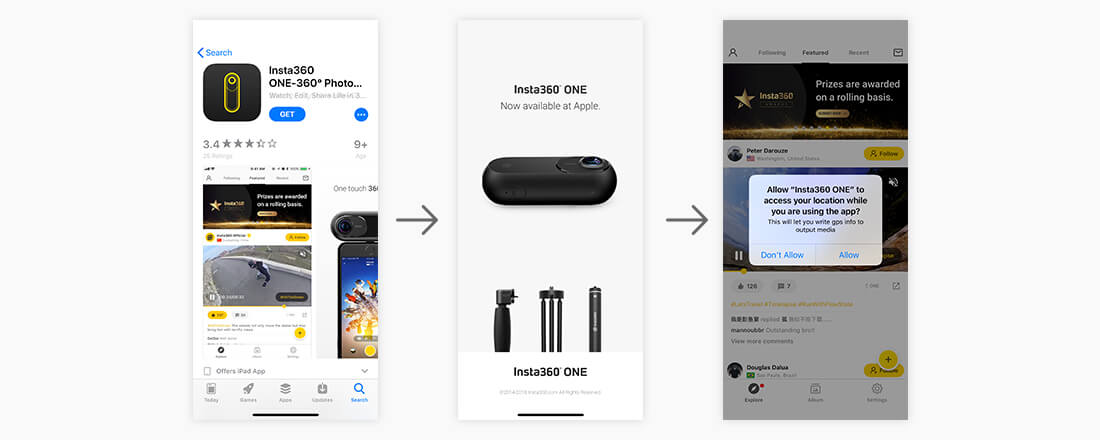 img-insta360-one-flow-01 Image of Download and configure apps (iOS)